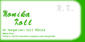 monika koll business card